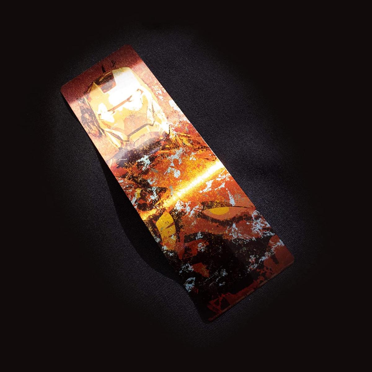 Ironman Splatter Paint Metal Bookmark picture