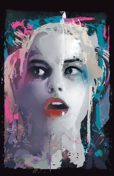 Margot Robbie/ Harley Quinn Splatter Paint picture