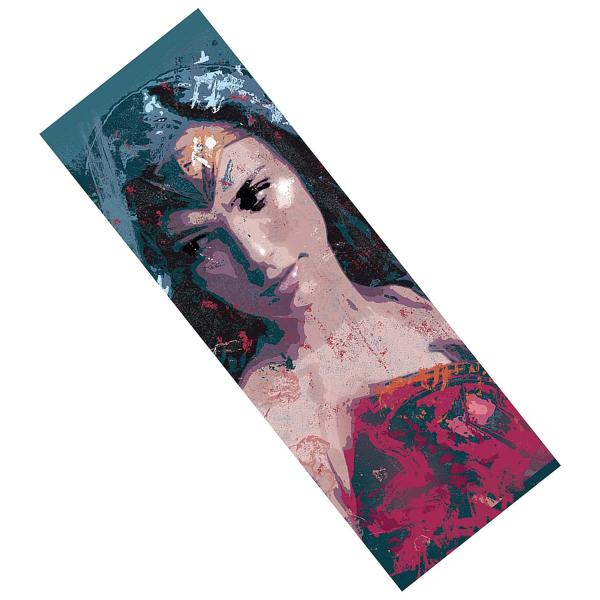 Wonder Woman Splatter Paint Metal Bookmark