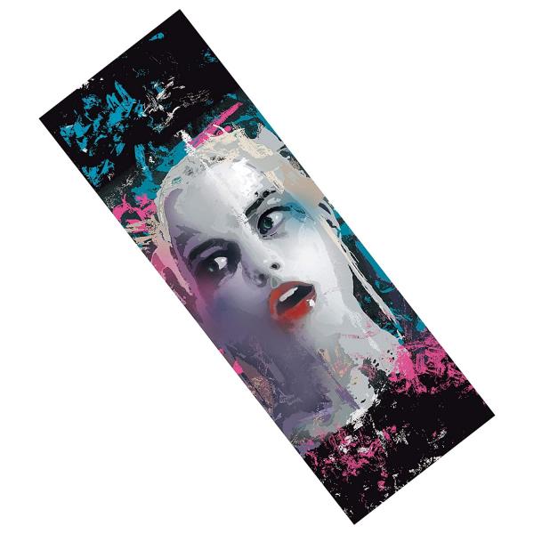 Harley Quinn Splatter Paint Metal Bookmark