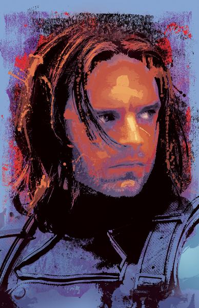 Sebastian Stan Splatter Paint