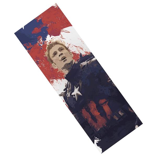 Captain America Splatter Paint Metal Bookmark