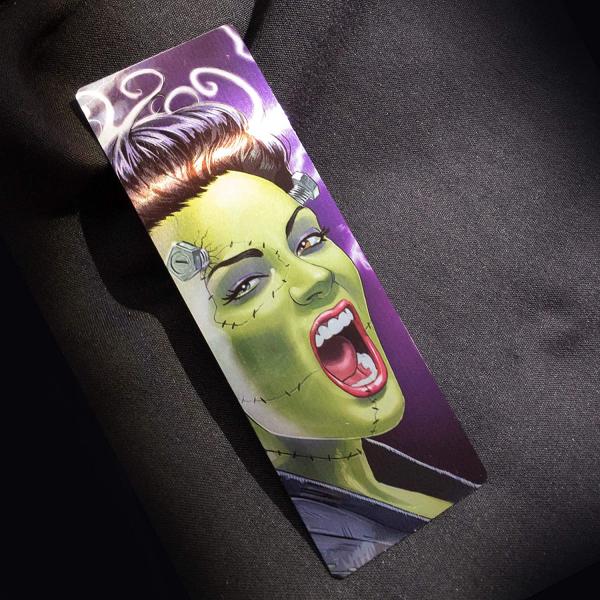 Punk Rock Bride of Frankenstein Metal Bookmark picture