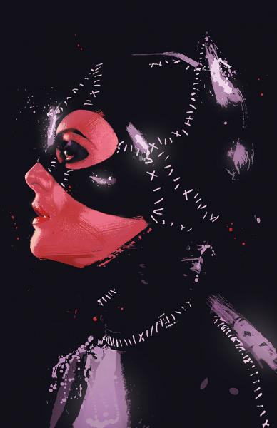 Michelle Pfieffer Catwoman Splatter Paint