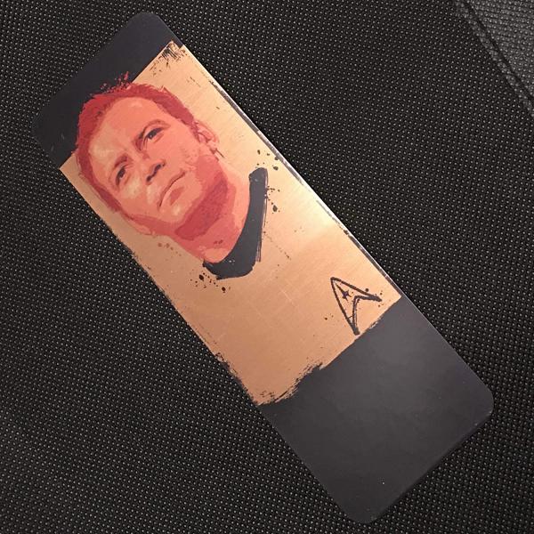 Captain Kirk Splatter Paint Metal Bookmark picture