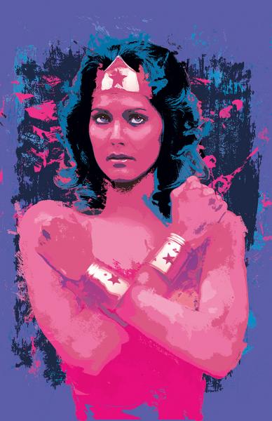 Lynda Carter Wonder Woman Splatter Paint picture