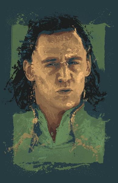 Tom Hiddleston Splatter Paint
