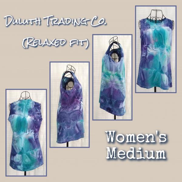 Watercolor Blues Sleeveless Top - Women's M picture