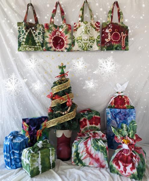 Holiday Tiny Totes ~ Reusable Cloth Gift Bags picture