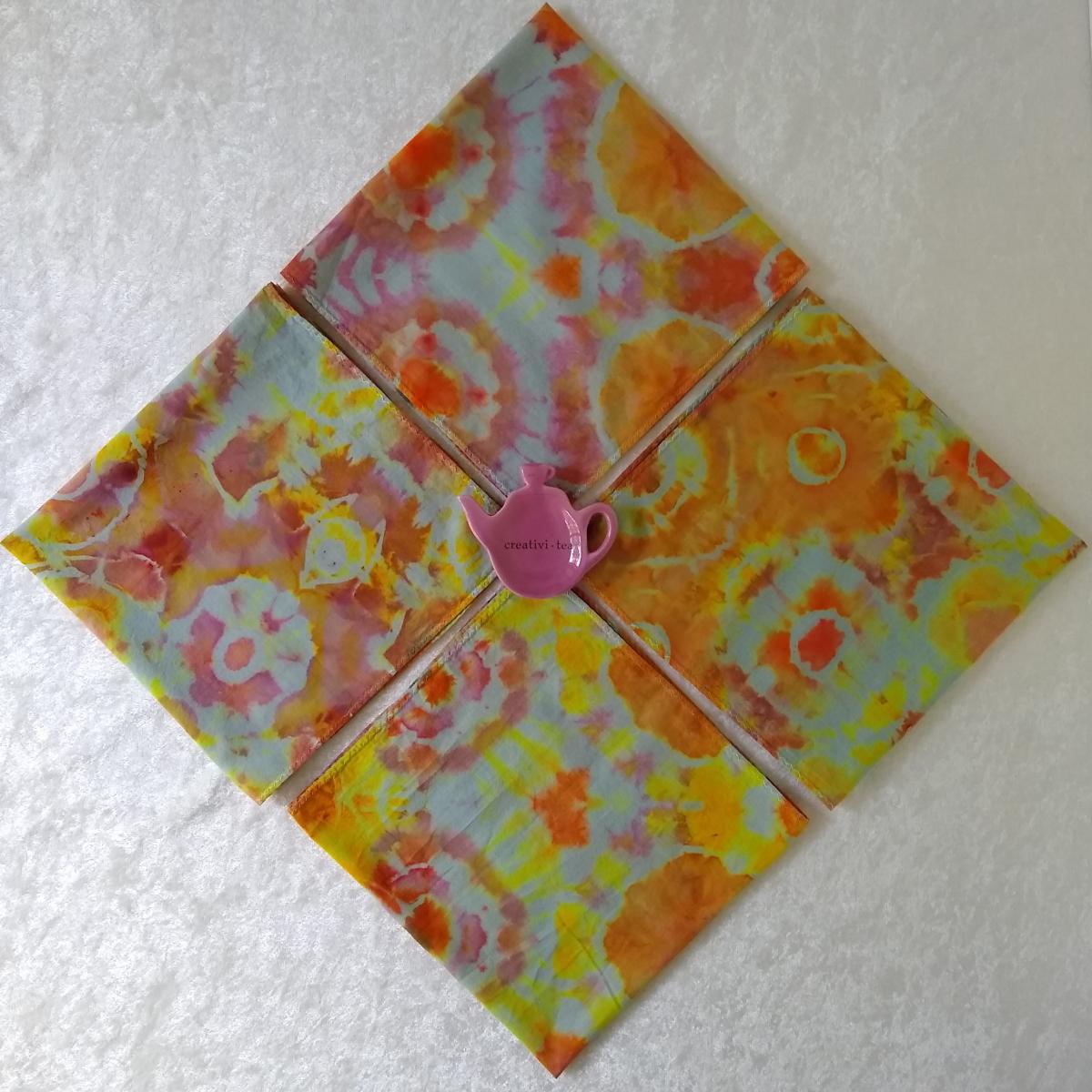 16in Cloth Napkins ~ Citrus Blooms, Set of 4 picture