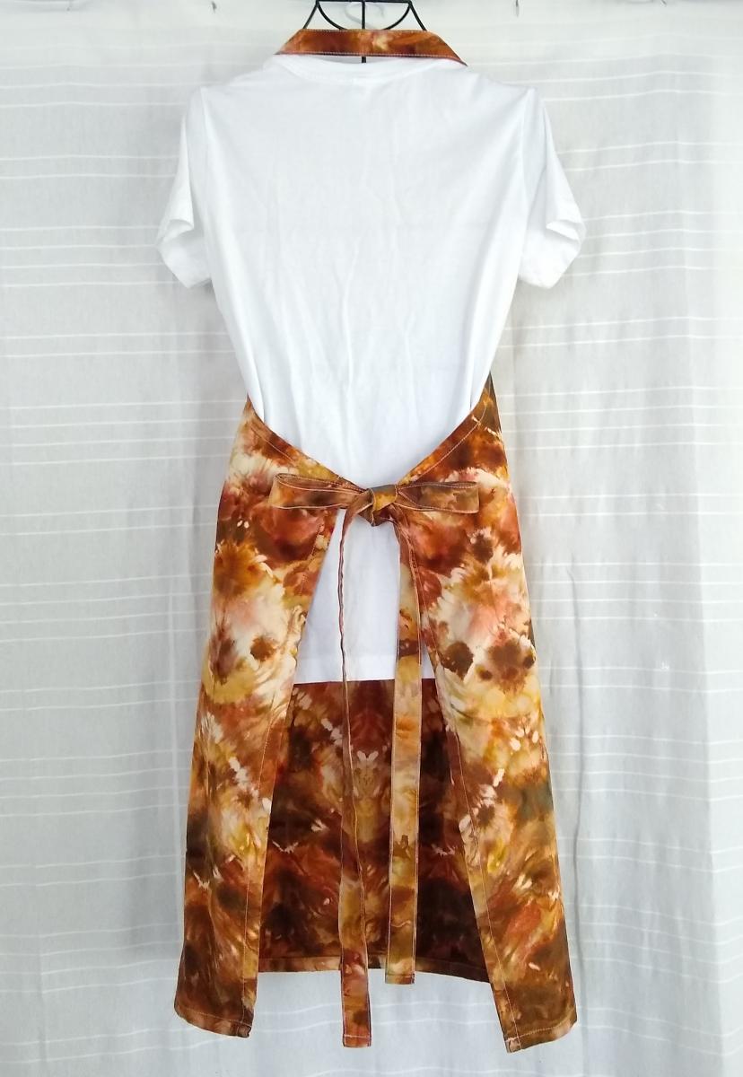 Unisex Bib Grommet Apron ~ Rust picture