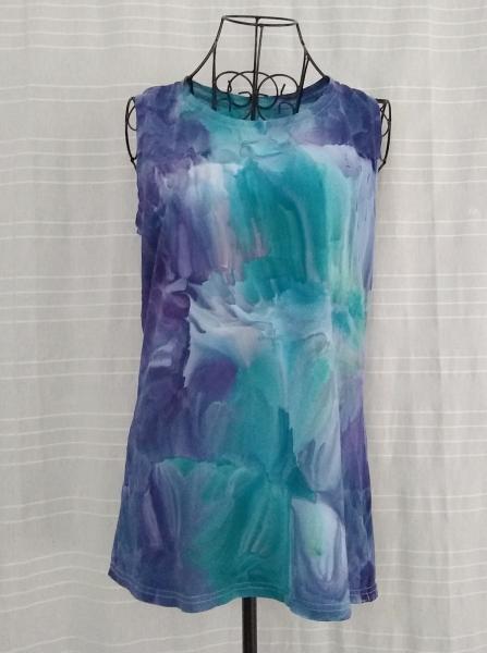 Watercolor Blues Sleeveless Top - Women's M picture