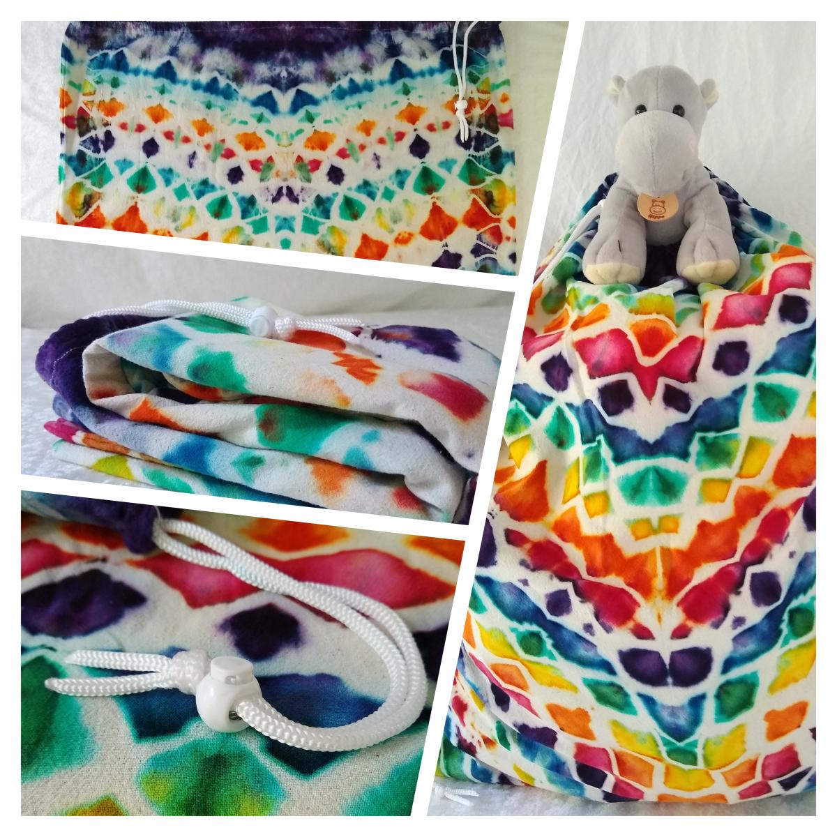 Rainbow Scales Drawstring Laundry Bag picture