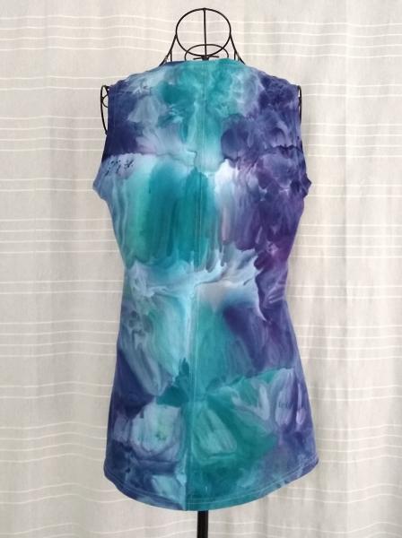 Watercolor Blues Sleeveless Top - Women's M picture