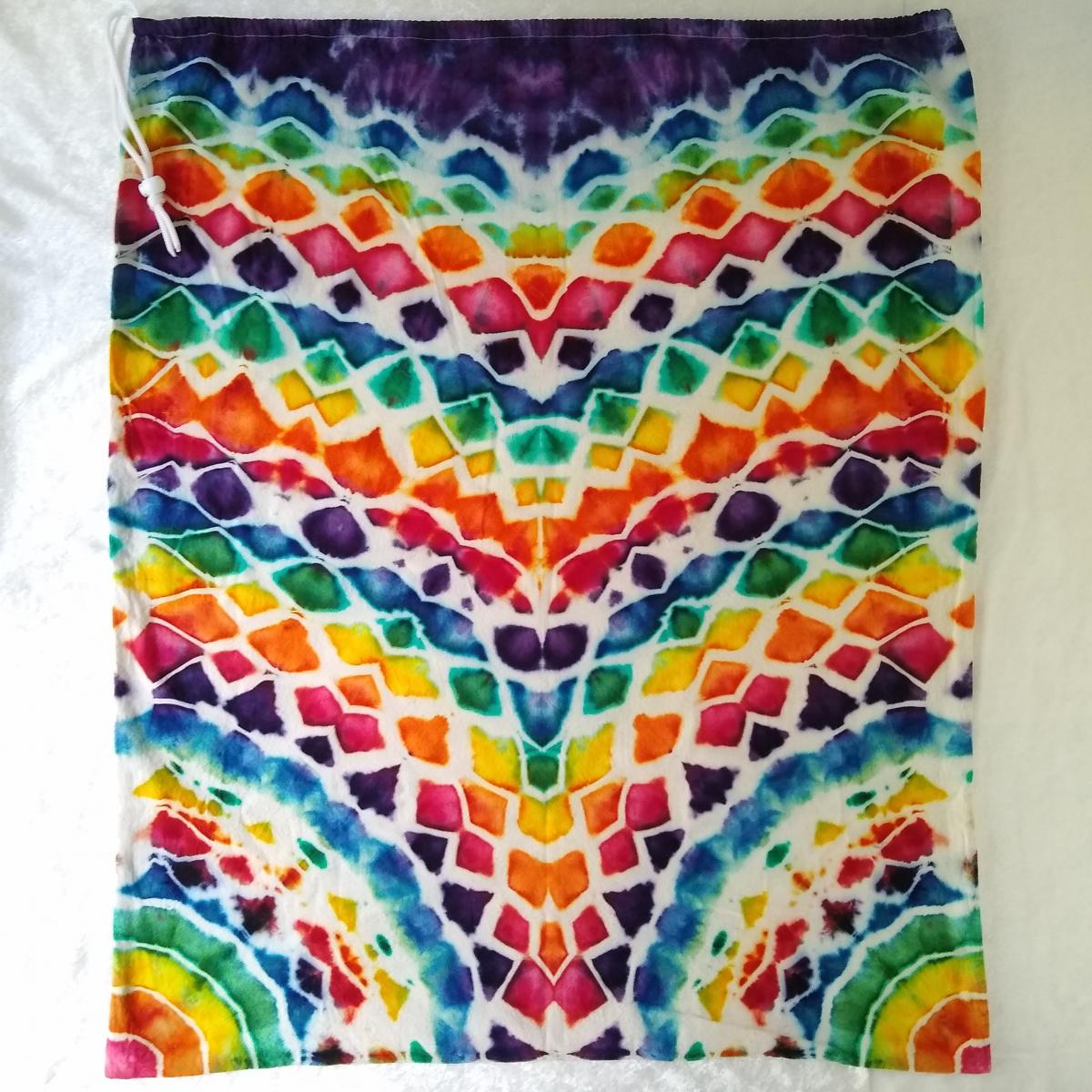 Rainbow Scales Drawstring Laundry Bag picture