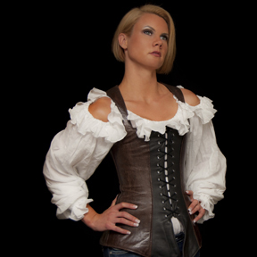 Ladies Leather Waistcoat picture