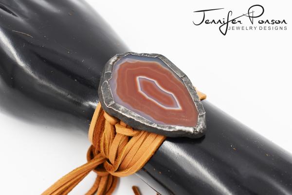 Agate and Leather Bracelet picture