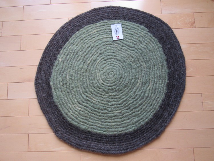 Green and Brown Circular Rug (p-145) picture
