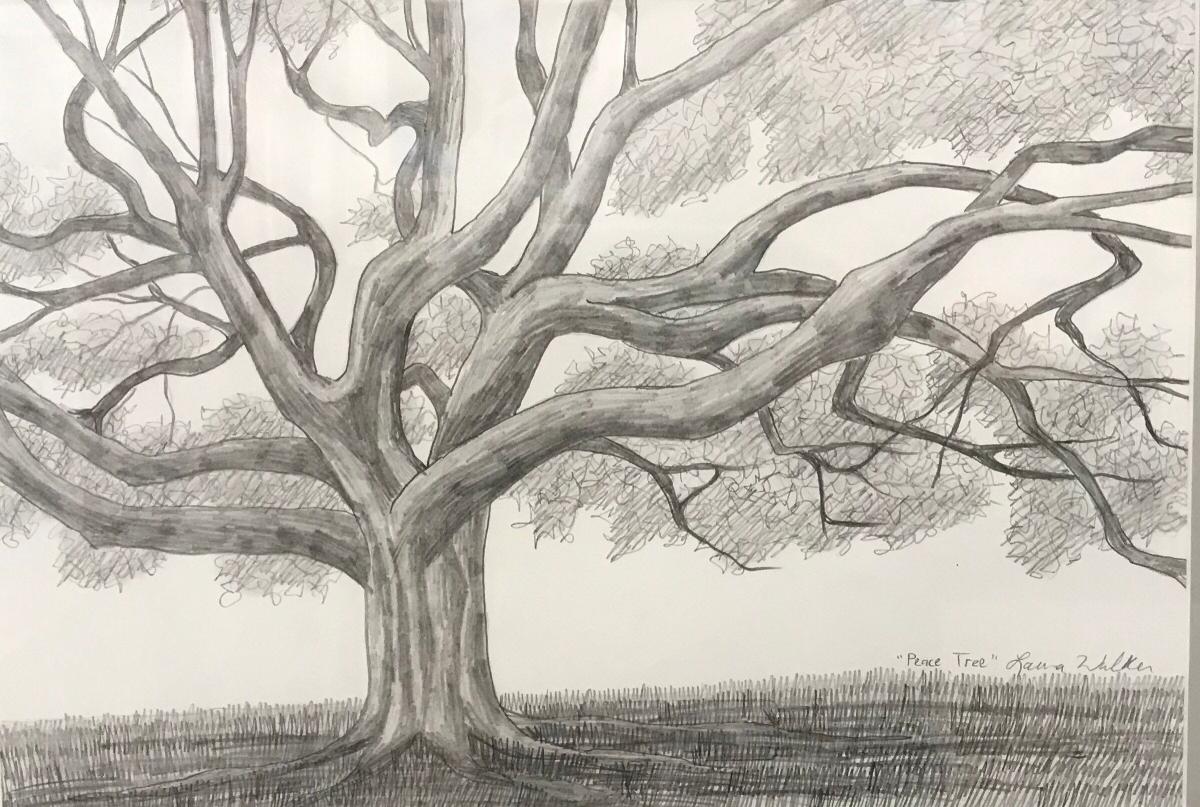 peace tree drawing