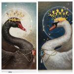 The Day & Night Swans Pair