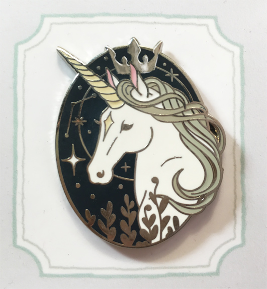 White Unicorn Enamel Pin