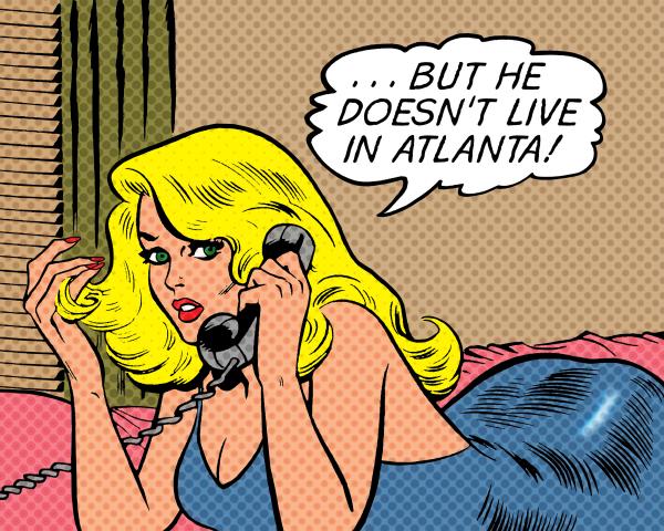 Retro-Style "But He Doesn't Live in Atlanta" print