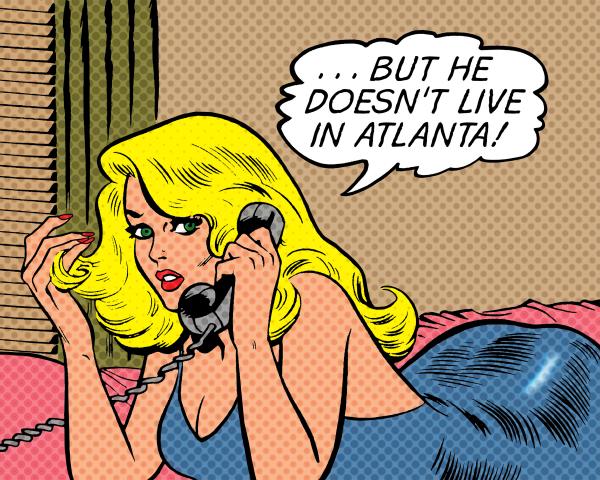 Retro-Style "But He Doesn't Live in Atlanta" print picture