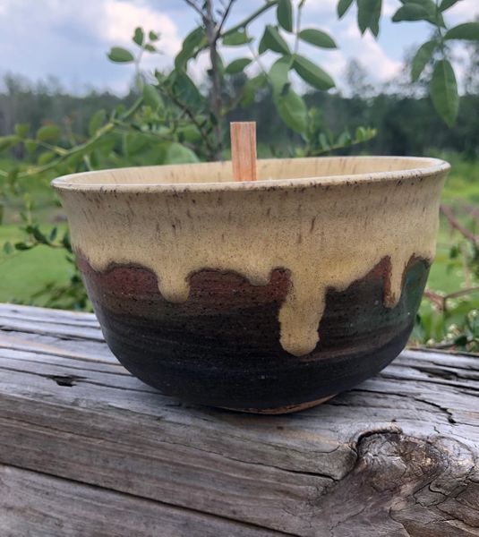 Earth Tones Hand Thrown Bowl Candle picture