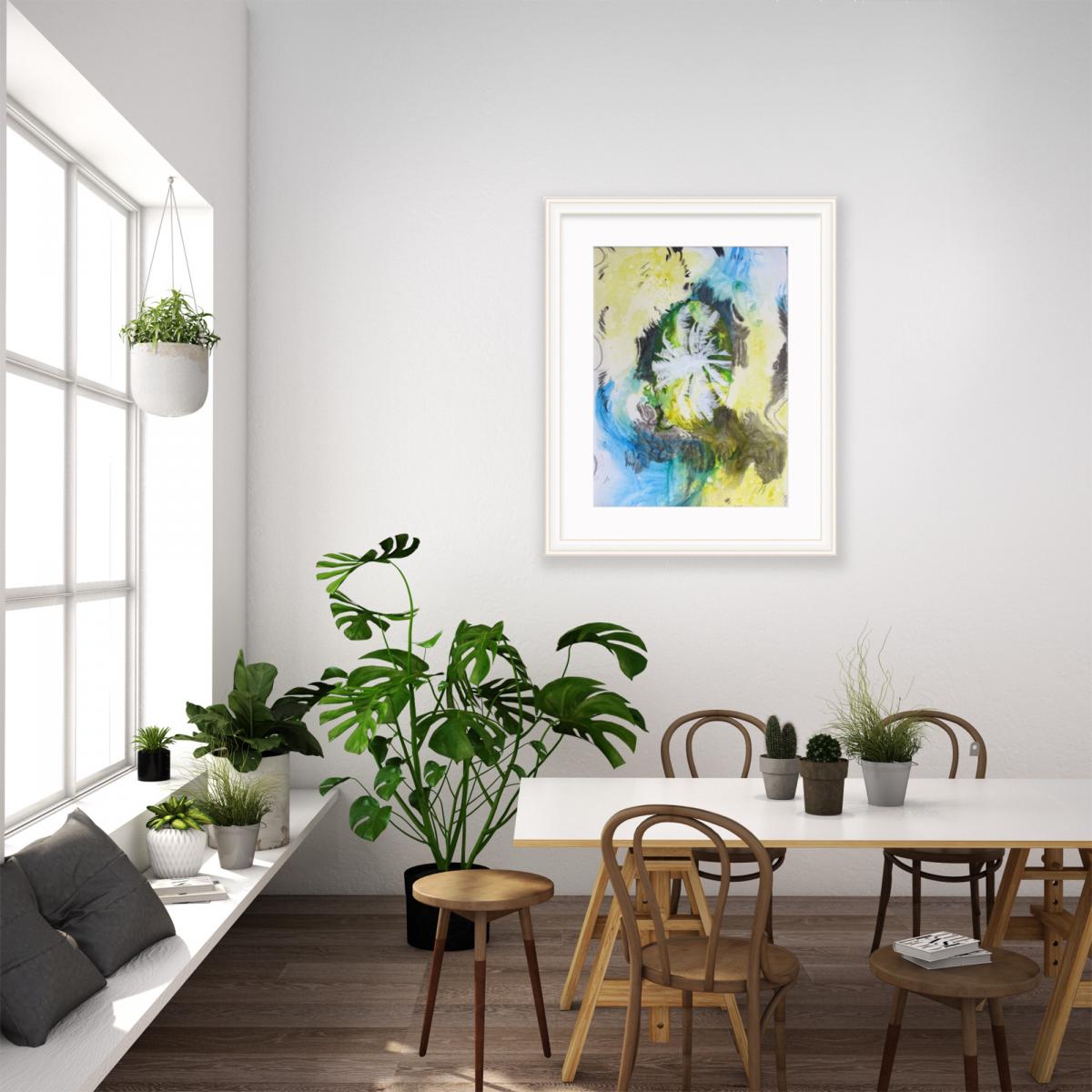 Memory Palm 1 - Blue, Green & Yellow picture