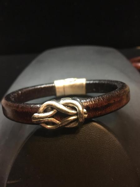 Just Mine Leather Bracelet with Celtic Knot picture