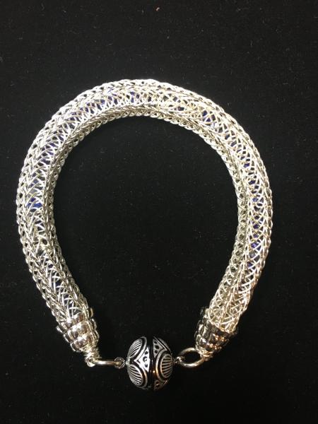 Silver Viking Knit Bracelet picture