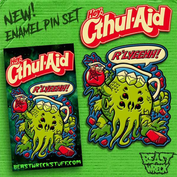 CTHUL-AID Enamel Pin Set