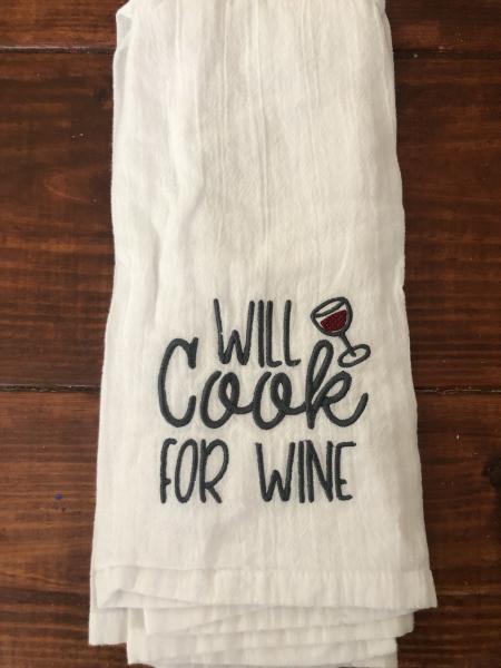 Flour Sack Towel - Wine picture