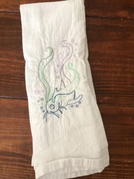 Flour Sack Towel - Bunny Fish