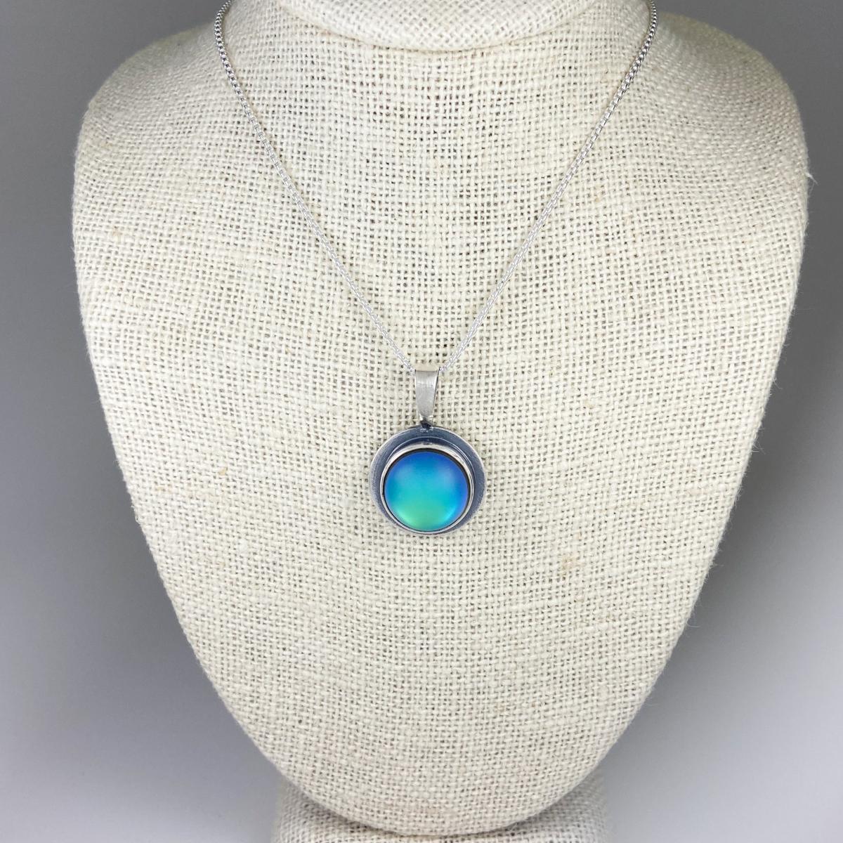 Reversible Opalite and Mandala Pendant picture