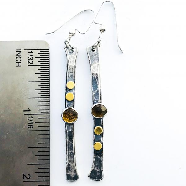 Citrine and Gold Stick Earrings picture