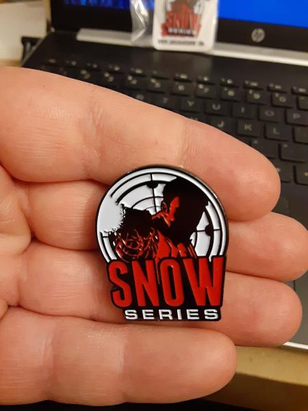 SNOW enamel pin picture