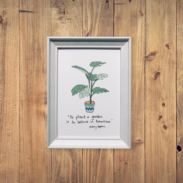 Plant a Garden Inspirational Desk Print picture