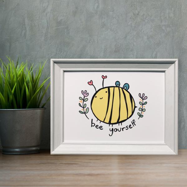 Bee Yourself - Inspirational Desk Print picture