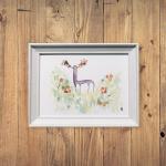 Purple Deer - Original Watercolor Print