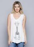 Giraffe Yoga Super Soft Printed Tank Tunic