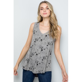 Cat Super Soft Printed Tank Tunic picture