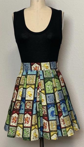 Harry Potter Stained Glass Houses Skirt with POCKETS picture