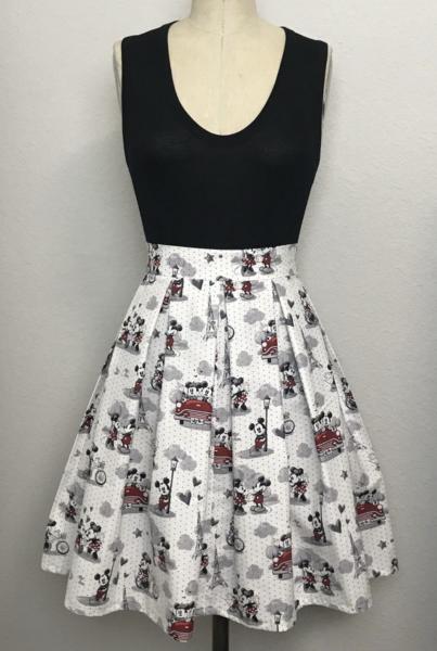 Mickey and Minnie in Paris Skirt with POCKETS picture