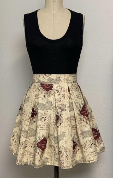 Harry Potter Marauders Map Skirt with POCKETS picture