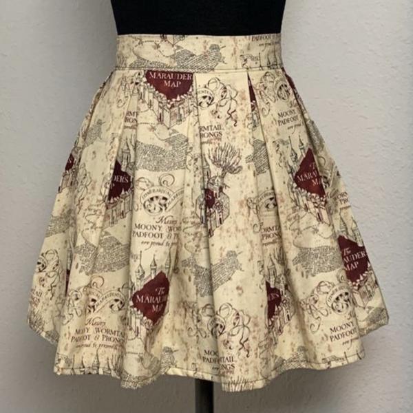 Harry Potter Marauders Map Skirt with POCKETS