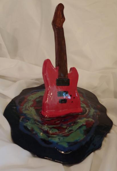 Red Guitar from the Melting / Emerging Series