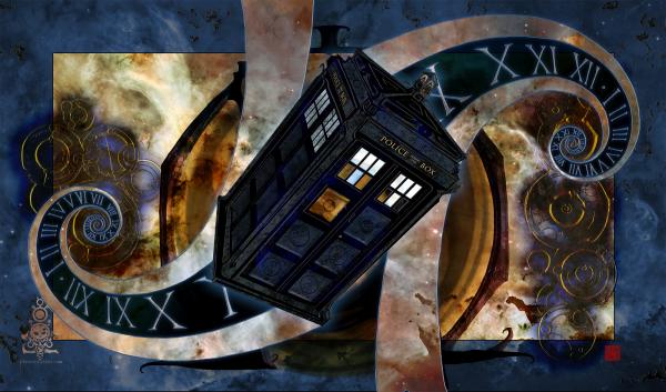 Time Can Be Rewritten Tardis playmat mousepad picture
