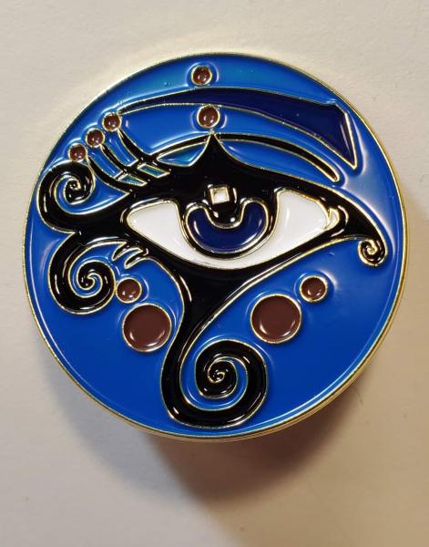 Egyptian Gods Eye of Ra blue enamel pin