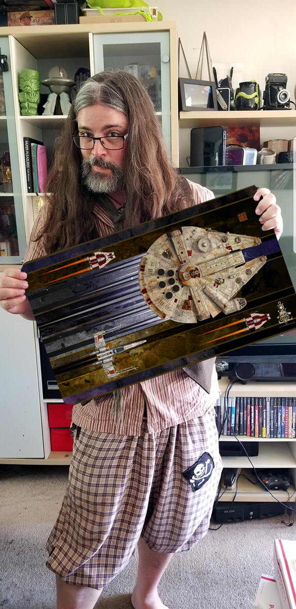 Falcon and X-Wing playmat mousepad picture